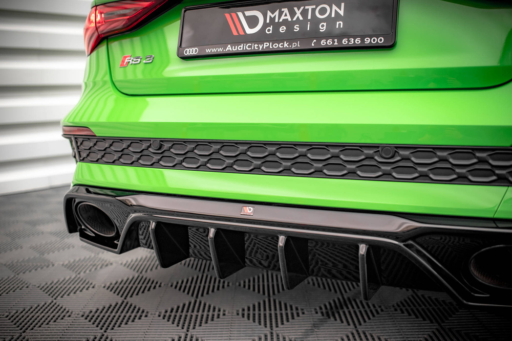 Maxton Design Audi A3 RS3 Rear Diffuser - Gloss v1 (8Y 2020-2024) 6 Maxton Design Audi A3 RS3 Rear Diffuser - Gloss v1 (8Y 2020-2024) - Image 6