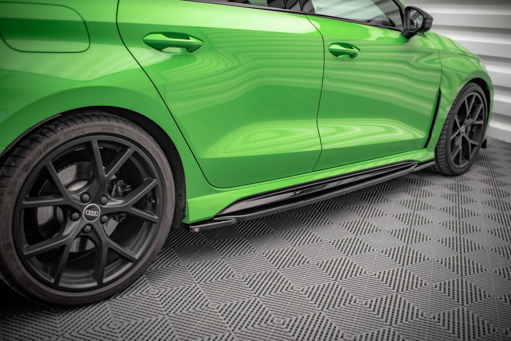 Maxton Design Audi A3 RS3 Side Skirt Extensions - Gloss v1 (8Y 2020-2024) 2 Maxton Design Audi A3 RS3 Side Skirt Extensions - Gloss v1 (8Y 2020-2024) - Image 2