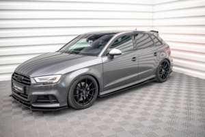 Maxton Design Audi A3 S-Line Side Skirt Extensions - Gloss (8V Sportback 2016-2019)