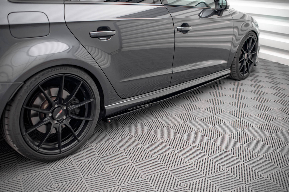 Maxton Design Audi A3 S-Line Side Skirt Extensions - Gloss (8V Sportback 2016-2019) 4 Maxton Design Audi A3 S-Line Side Skirt Extensions - Gloss (8V Sportback 2016-2019) - Image 4