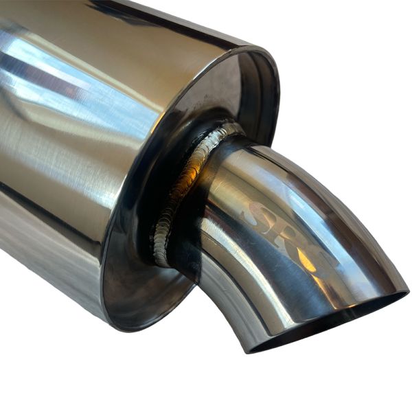 SRS Universal Turndown Dolphin Exhaust Back Box 2.5" 2 SRS Universal Turndown Dolphin Exhaust Back Box 2.5" - Image 2