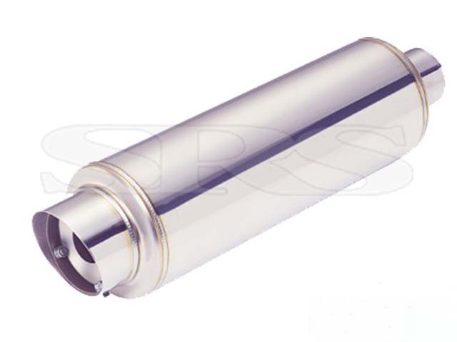 SRS Universal Muffler G50-26 (Universal) 1 SRS G50-26 universal exhaust muffler, SUS 304 stainless with 89 mm slant tip
