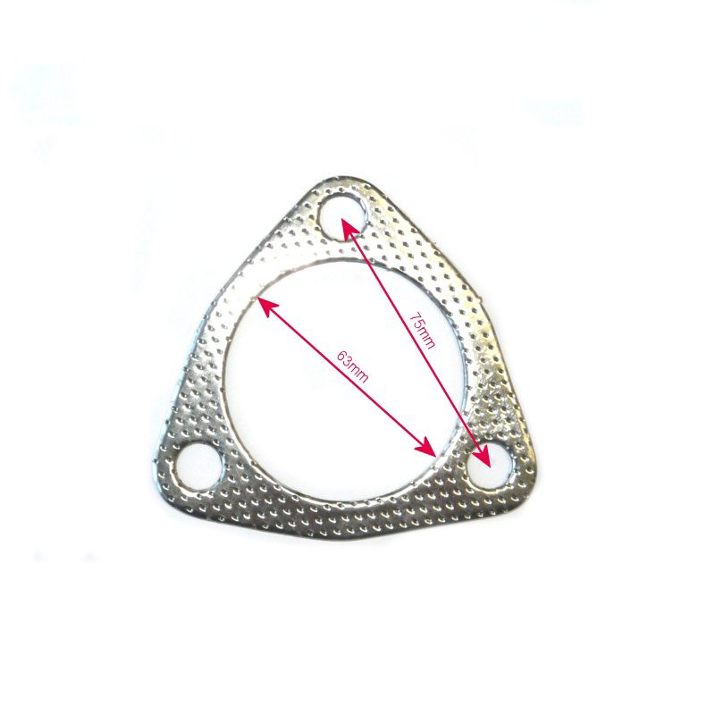 SRS Type 2 Triangle Gasket 63mm (Universal) 2 Triangle exhaust gasket 63mm SRS Type 2 flange seal