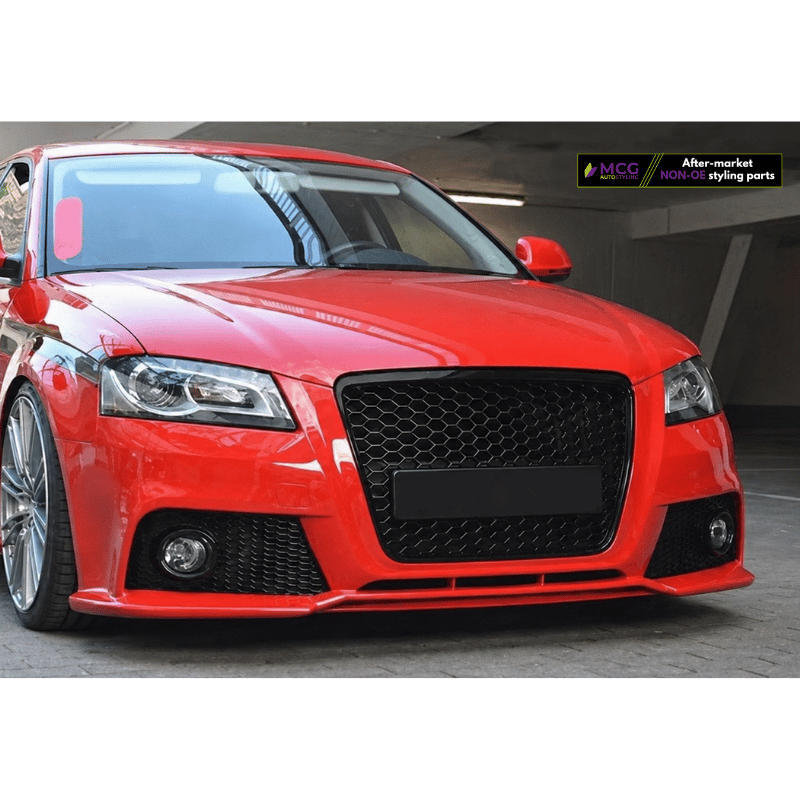 Audi A3 Grille – RS Style Gloss Black Honeycomb (8P 2007–2012) 1 Audi A3 Grille – RS Style Gloss Black Honeycomb (8P 2007–2012)