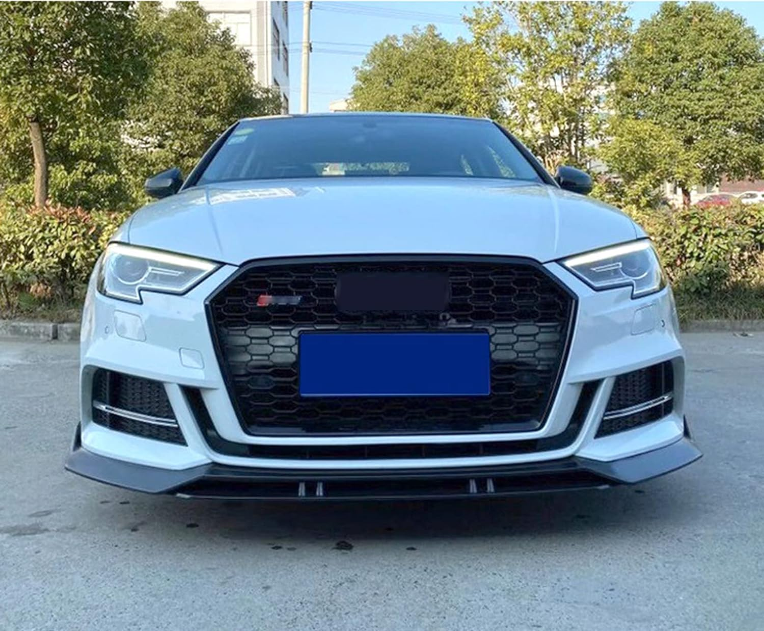 Audi A3 Saloon S-line Front Splitter - Gloss Black AB Style (2016-2019) 1 Audi A3 Saloon S-line Front Splitter - Gloss Black AB Style (2016-2019)