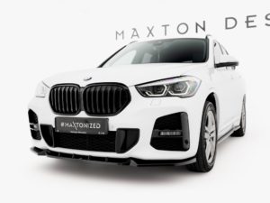 Maxton Design BMW X1 Front Lip v1 - Gloss (F48 LCI Msport 2019-2022)
