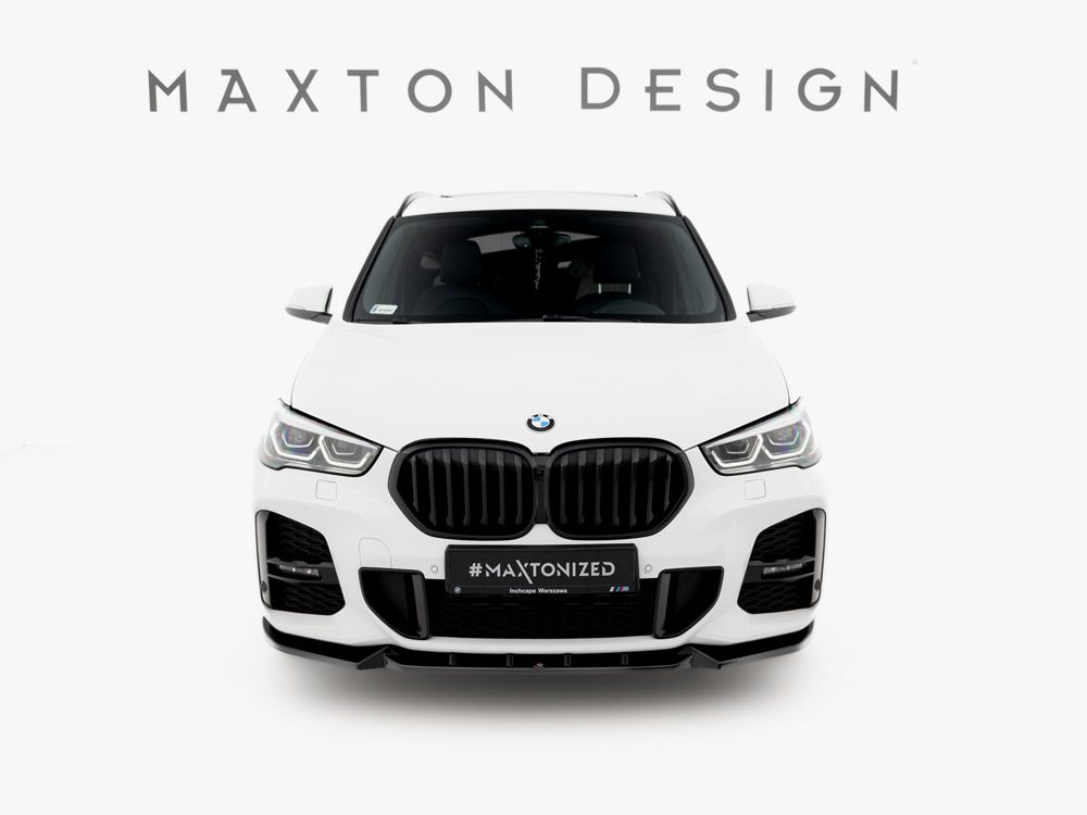 Maxton Design BMW X1 Front Lip v1 - Gloss (F48 LCI Msport 2019-2022) 3 Maxton Design BMW X1 Front Lip v1 - Gloss (F48 LCI Msport 2019-2022) - Image 3