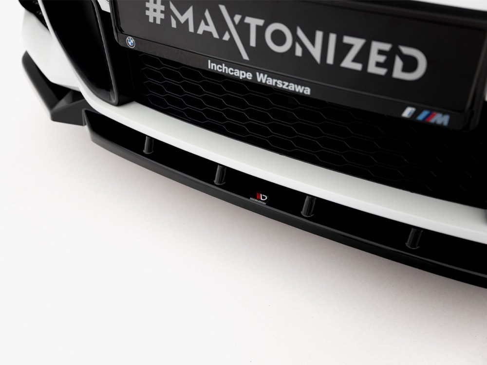 Maxton Design BMW X1 Front Lip v1 - Gloss (F48 LCI Msport 2019-2022) 4 Maxton Design BMW X1 Front Lip v1 - Gloss (F48 LCI Msport 2019-2022) - Image 4