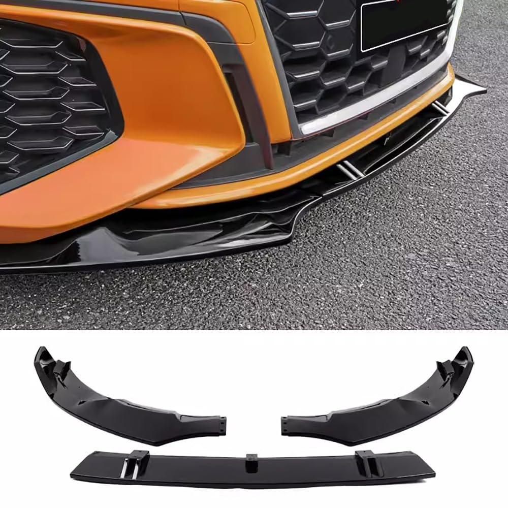 Auto-Styles Audi A3 S-line Front Splitter - Gloss Black (8Y 2020-2026) 5 Auto-Styles Audi A3 S-line Front Splitter - Gloss Black (8Y 2020-2026) - Image 5