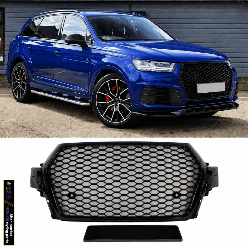Audi Q7 Grille – RS Style Gloss Black Honeycomb (Mk2 2015-2020) 1 Audi Q7 Grille – RS Style Gloss Black Honeycomb (Mk2 2015-2020)