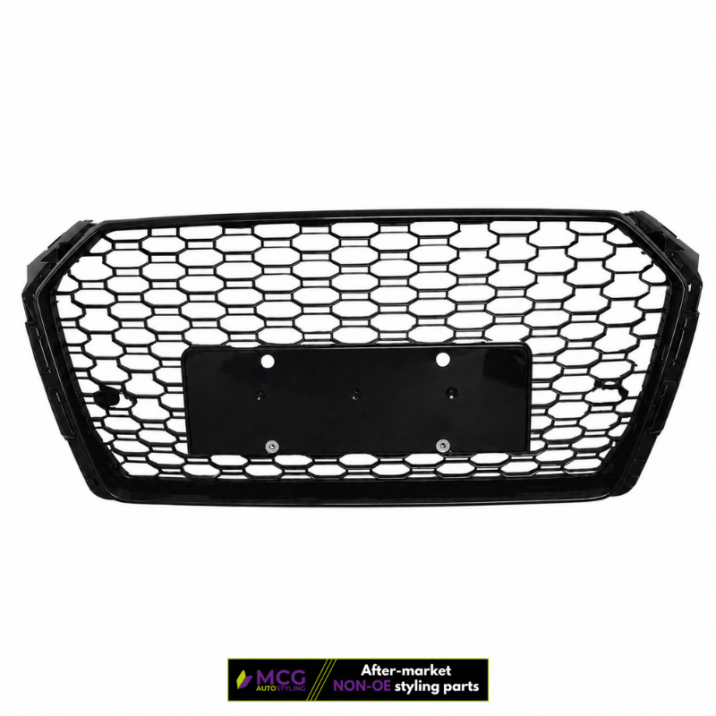 Audi A4 Grille – RS Style Gloss Black Honeycomb (B9 2015-2019) 3 Audi A4 Grille – RS Style Gloss Black Honeycomb (B9 2015-2019) - Image 3