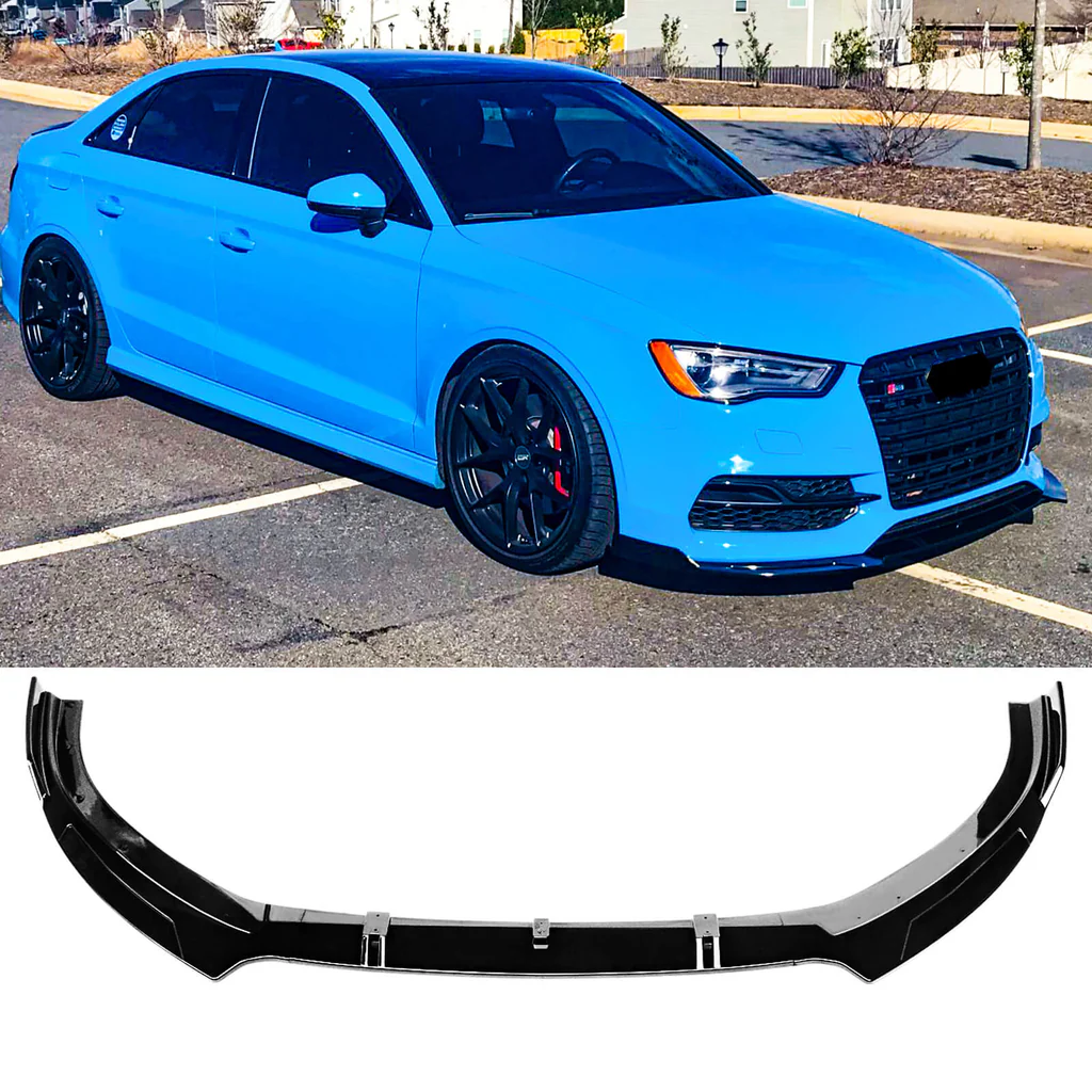 Auto-Styles Audi A3 Saloon S-line Front Splitter - Gloss Black (2013-2016) 2 Auto-Styles Audi A3 Saloon S-line Front Splitter - Gloss Black (2013-2016) - Image 2