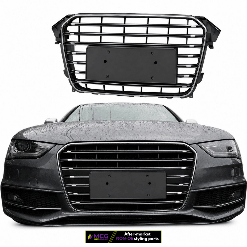 Audi A4 Grille – S Style Grey/Chrome Grill (B8.5 2012-2015) 1 Audi A4 Grille – S Style Grey/Chrome Grill (B8.5 2012-2015)
