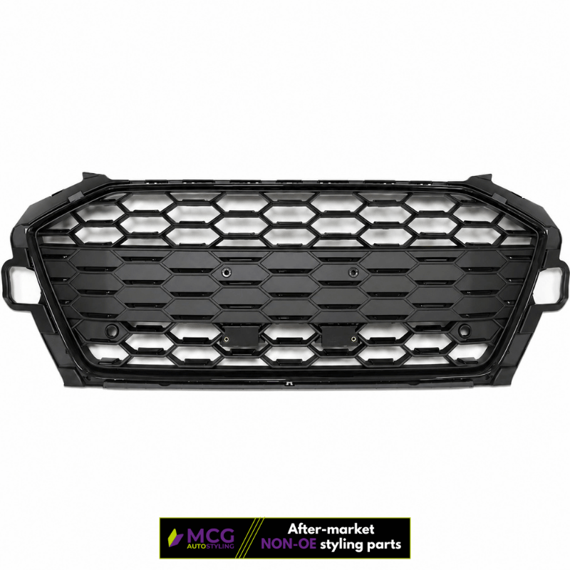 Audi A4 Grille – S Style Gloss Black Honeycomb (B9.5 2019-2024) 2 Audi A4 Grille – S Style Gloss Black Honeycomb (B9.5 2019-2024) - Image 2