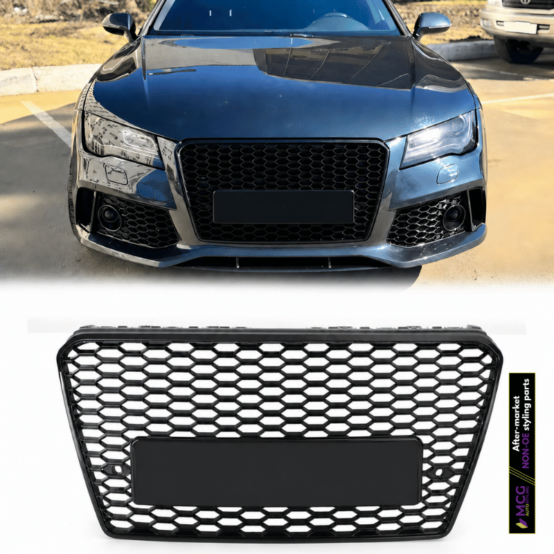 Audi A7 Grille – RS Style Gloss Black Honeycomb (4G 2011-2015) 1 Audi A7 Grille – RS Style Gloss Black Honeycomb (4G 2011-2015)