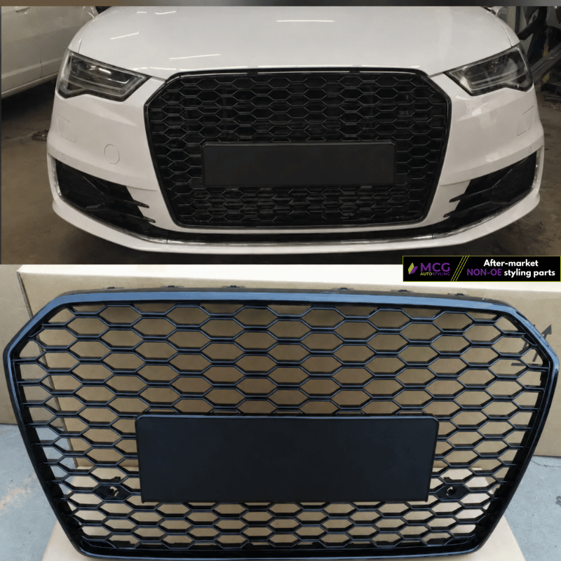 Audi A6 Grille – RS Style Gloss Black Honeycomb (C7.5 2014-2018) 3 Audi A6 Grille – RS Style Gloss Black Honeycomb (C7.5 2014-2018) - Image 3