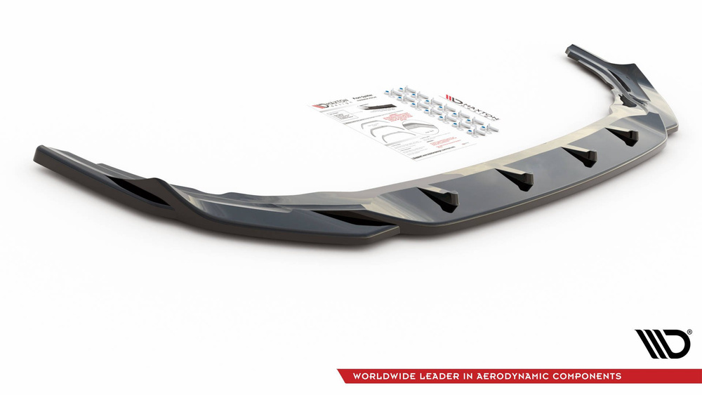 Maxton Design VW Golf Mk8 R Front Lip v4 - Gloss Black (2020-2024) 2 Maxton Design VW Golf Mk8 R Front Lip v4 - Gloss Black (2020-2024) - Image 2