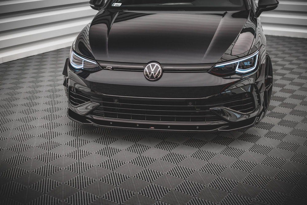 Maxton Design VW Golf Mk8 R Front Lip v4 - Gloss Black (2020-2024) 4 Maxton Design VW Golf Mk8 R Front Lip v4 - Gloss Black (2020-2024) - Image 4