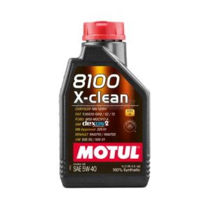 MOTUL - 8100 X-Clean 5W40 Synthetic Engine Oil (1 Litre) 6 Motul X-clean 5W40 1L, Motul 8100 X-clean 5W-40 engine oil bottle