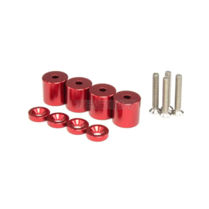TEGIWA - Bonnet Spacers 37mm M8 - Red 10 tegiwa bonnet spacers 37mm m8 red washers bolts nuts 733