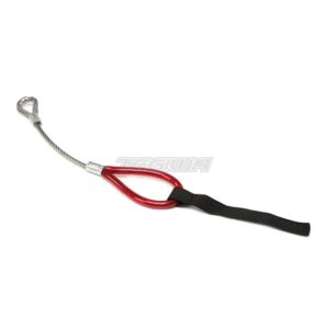 TEGIWA - FIA/MSA Heavy Duty Wire Tow Eye Loop Race Rally Car Red