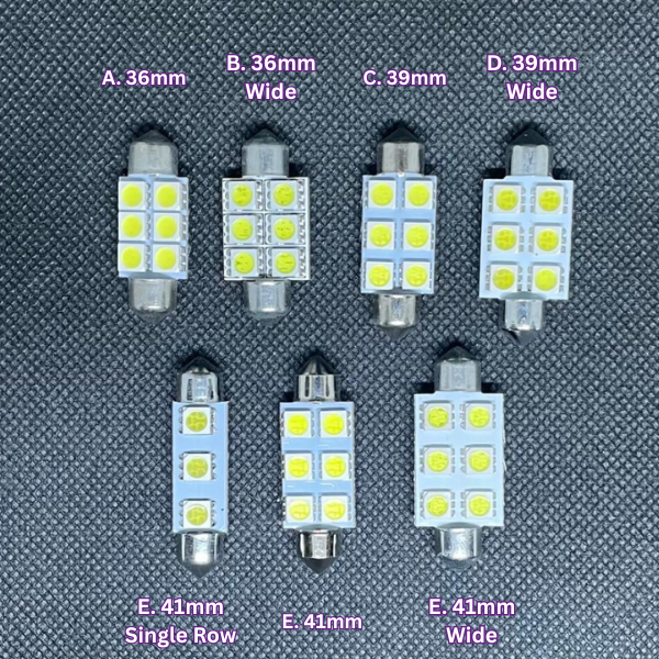 LED Festoon Bulbs - White 1 LED Festoon Bulbs - White