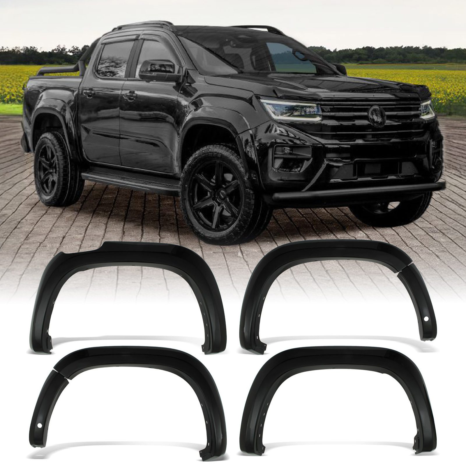 VW Amarok Wide Arch Kit - Gloss Black (Mk2 2023+) 1 VW Amarok Wide Arch Kit - Gloss Black (Mk2 2023+)