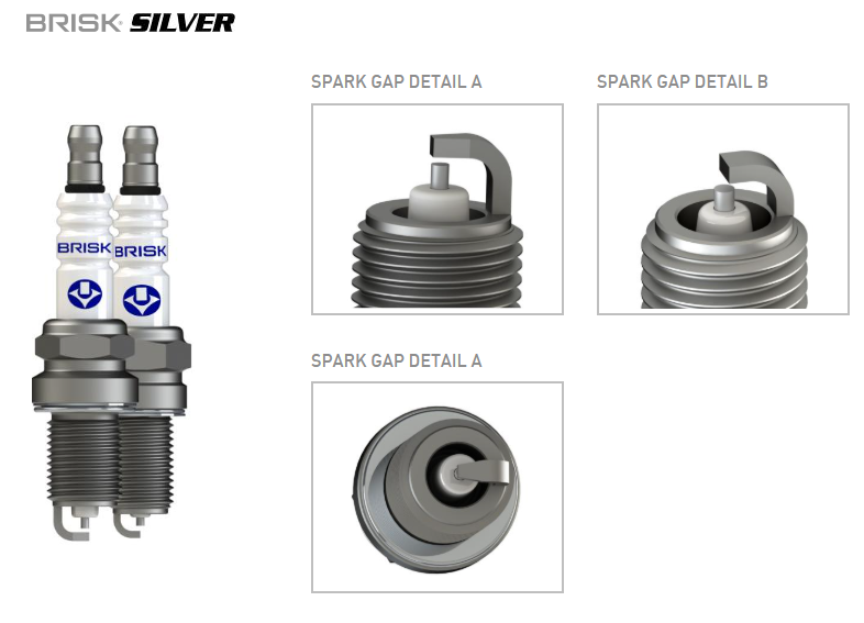 Brisk Silver Spark Plugs - dr14ys-9 2 Brisk Silver Spark Plugs - dr14ys-9 - Image 2