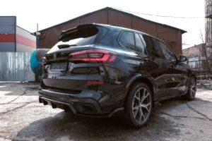 BMW X5 Msport Rear Diffuser Gloss Black - Auto-Styles (G05 2018-2022)