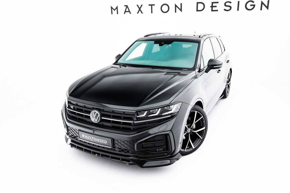 Maxton Design VW Touareg R-Line Front Splitter - Gloss (Mk3.5 2023+) 2 Maxton Design VW Touareg R-Line Front Splitter - Gloss (Mk3.5 2023+) - Image 2