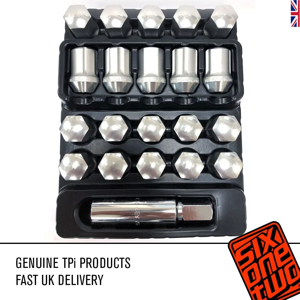 TPi 12x1.25 35mm Tapered Aluminium Silver XR Steel Wheel Nuts / Lock Nuts 2 TPi 12x1.25 35mm Tapered Aluminium Silver XR Steel Wheel Nuts / Lock Nuts - Image 2