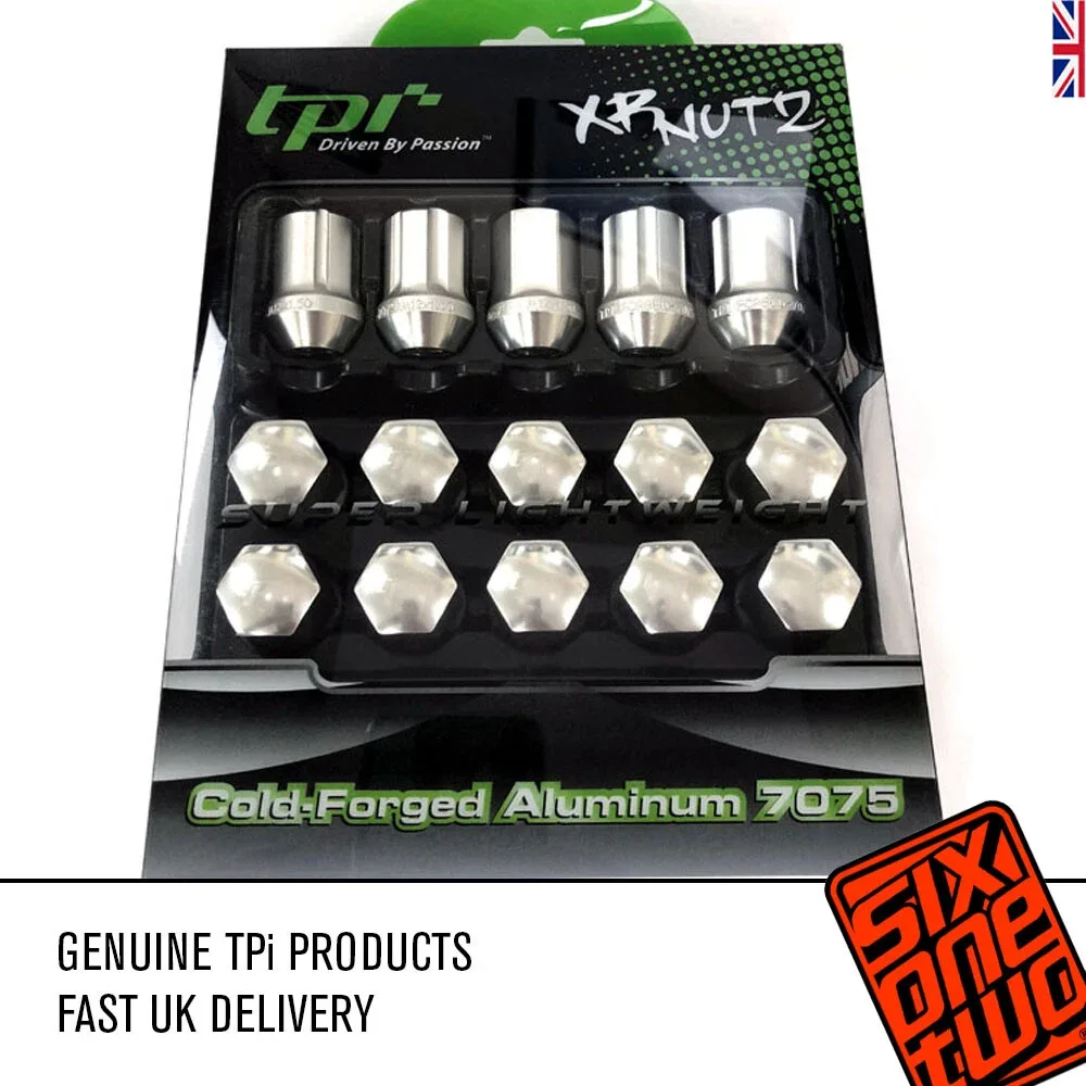 TPi 12x1.25 35mm Tapered Aluminium Silver XR Steel Wheel Nuts / Lock Nuts 1 TPi 12x1.25 35mm Tapered Aluminium Silver XR Steel Wheel Nuts / Lock Nuts