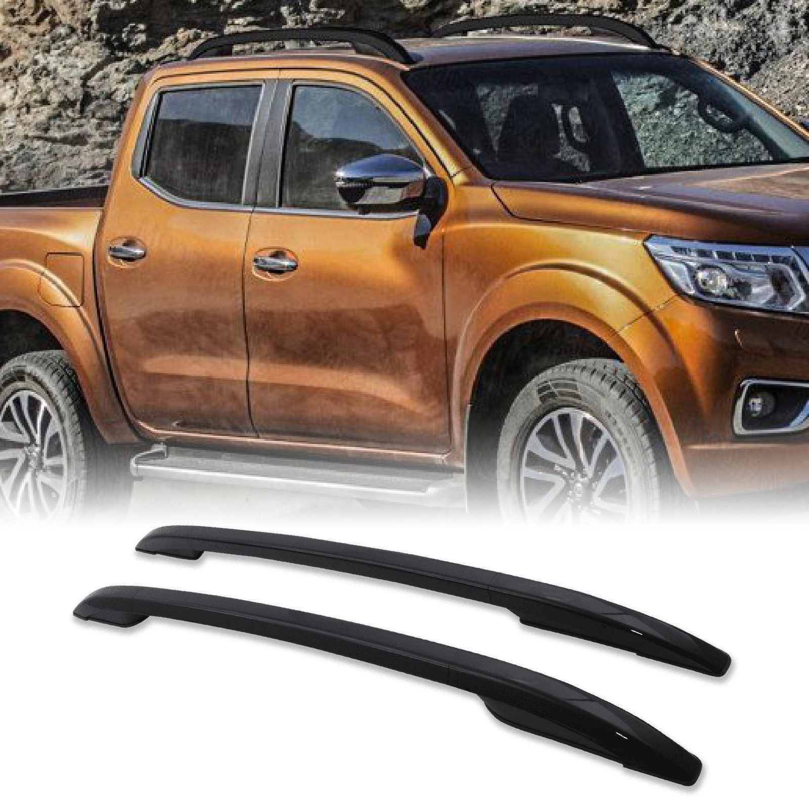 Nissan Navara Roof Rails - Black (2015-2022) 1 Nissan Navara Roof Rails - Black (2015-2022)