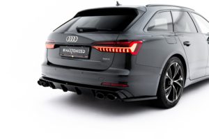 Maxton Design Audi A6 C8 Rear Diffuser + TIPS - GLOSS BLACK (SE 2018-2025) - DEMO