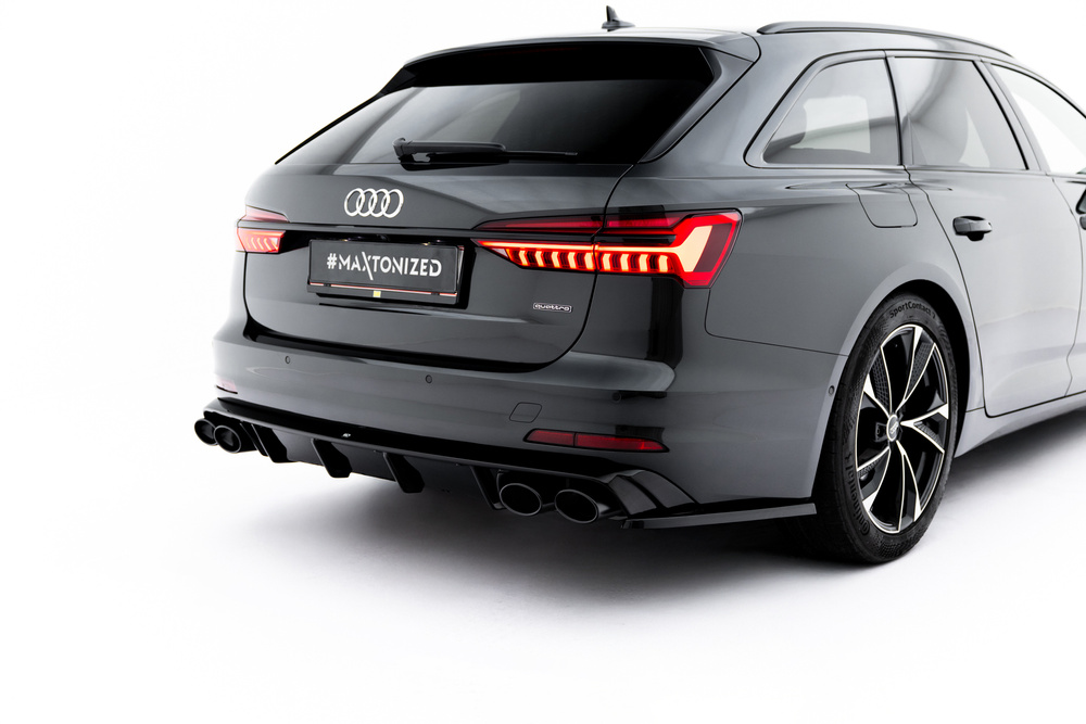 Maxton Design Audi A6 C8 Rear Diffuser + TIPS - GLOSS BLACK (SE 2018-2025) 1 Maxton Design Audi A6 C8 Rear Diffuser + TIPS - GLOSS BLACK (SE 2018-2025)