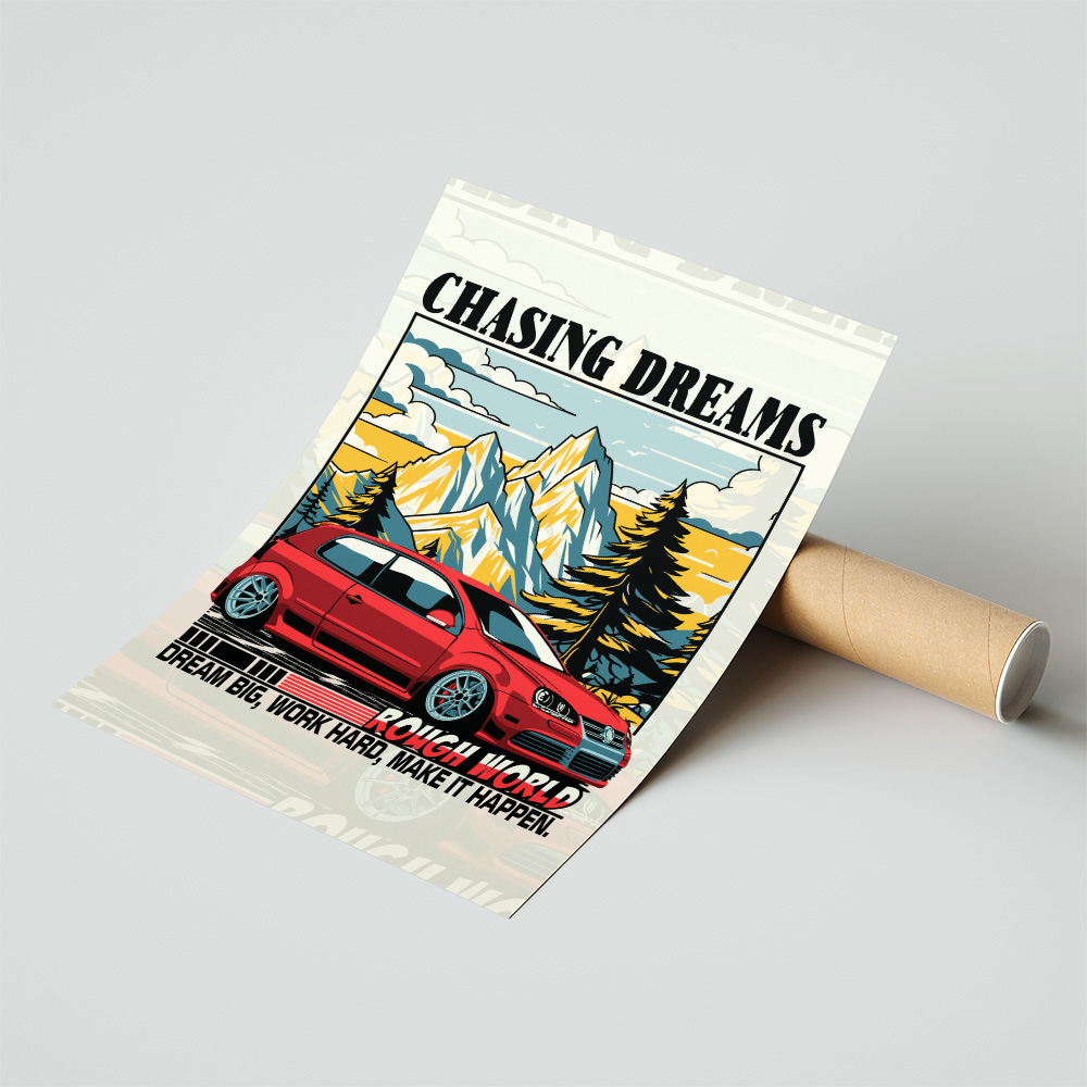 Revoke Chasing Dream Golf MK5 R32 Poster 3 Revoke Chasing Dream Golf MK5 R32 Poster - Image 3