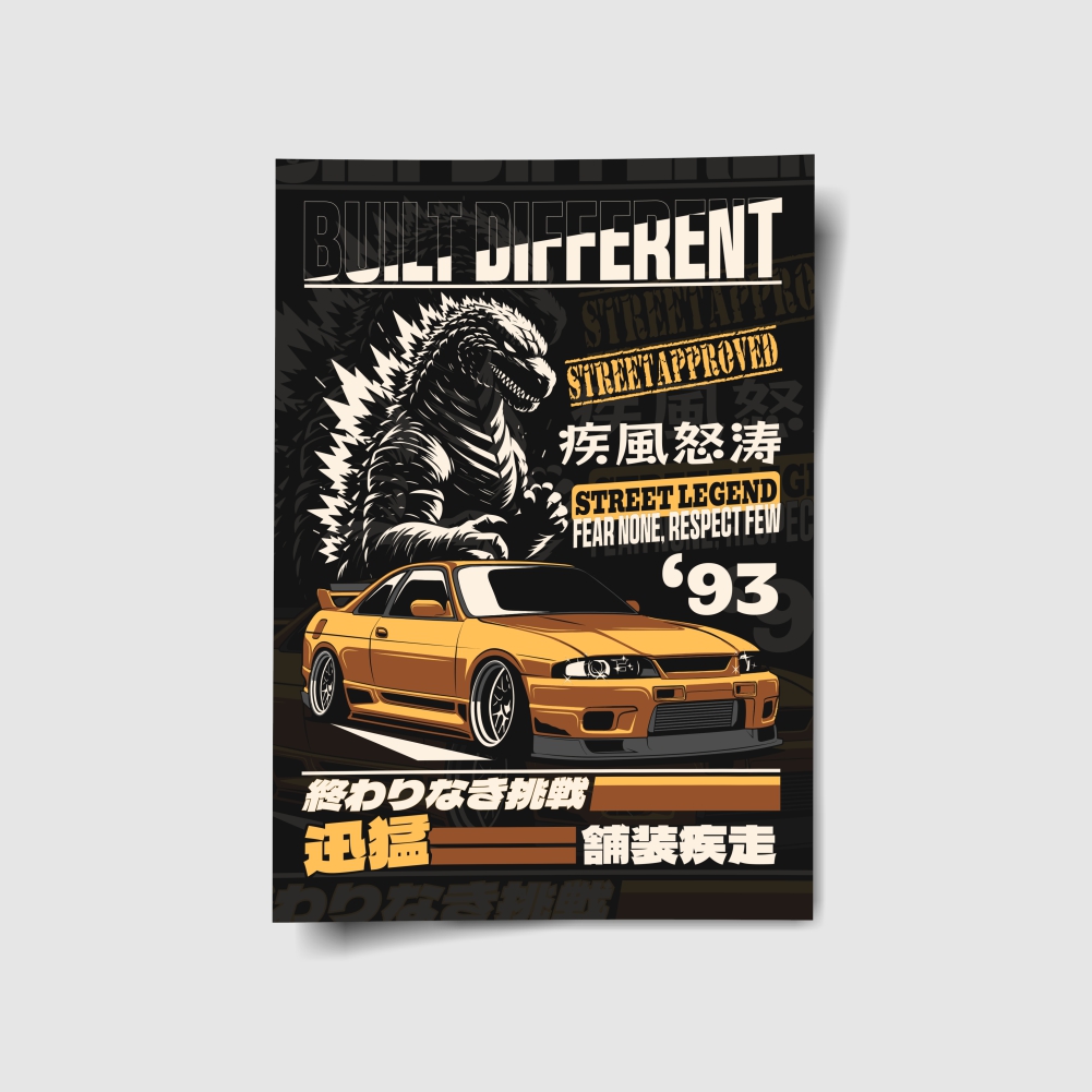 Revoke Built Different Godzilla R33 Poster 1 Revoke Built Different Godzilla R33 Poster