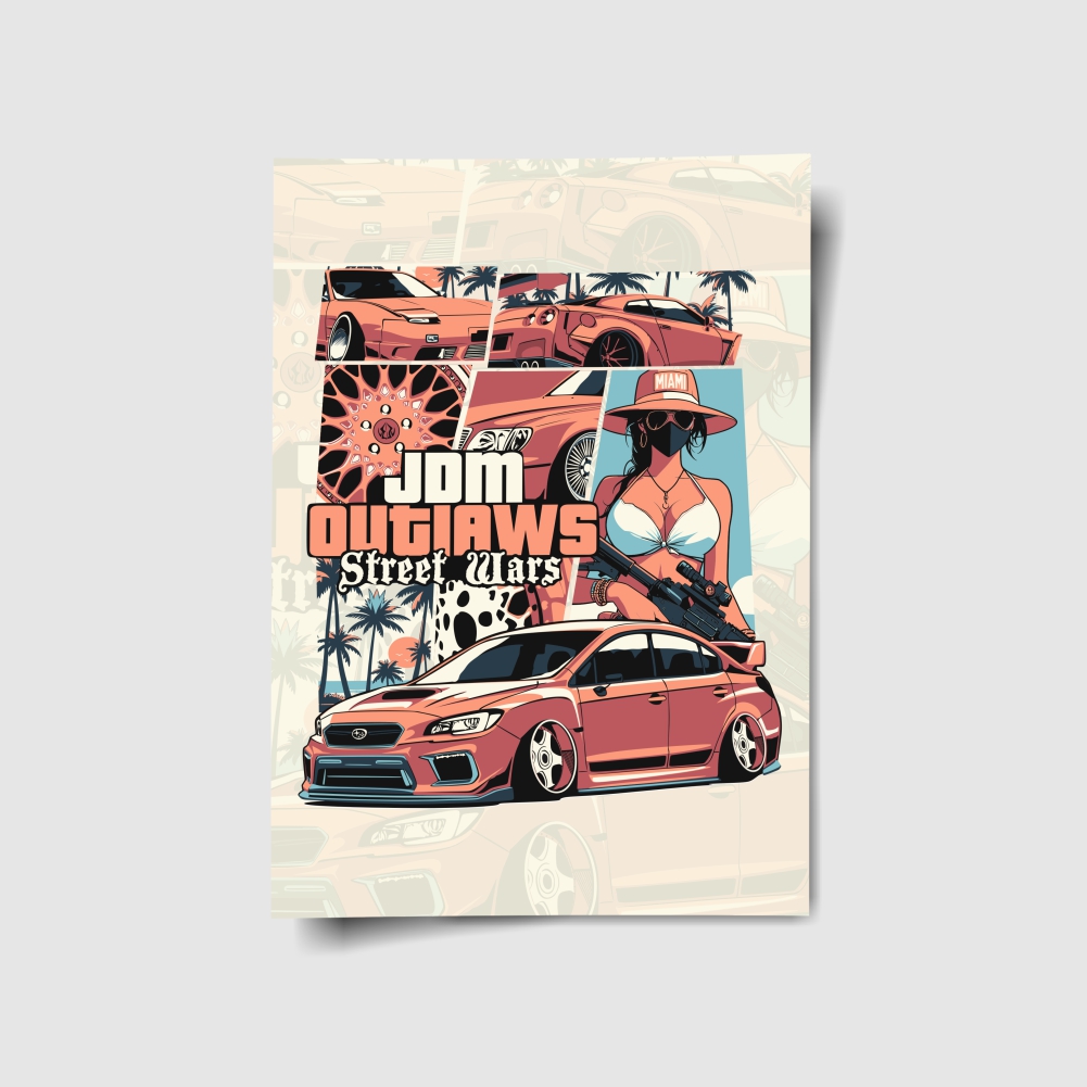 Revoke JDM Outlaws GTA Style Poster 1 Revoke JDM Outlaws GTA Style Poster