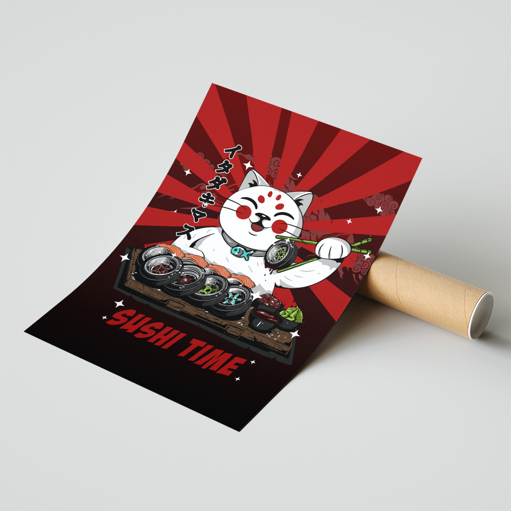 Revoke Lucky Cat Sushi Time Poster 3 Revoke Lucky Cat Sushi Time Poster - Image 3