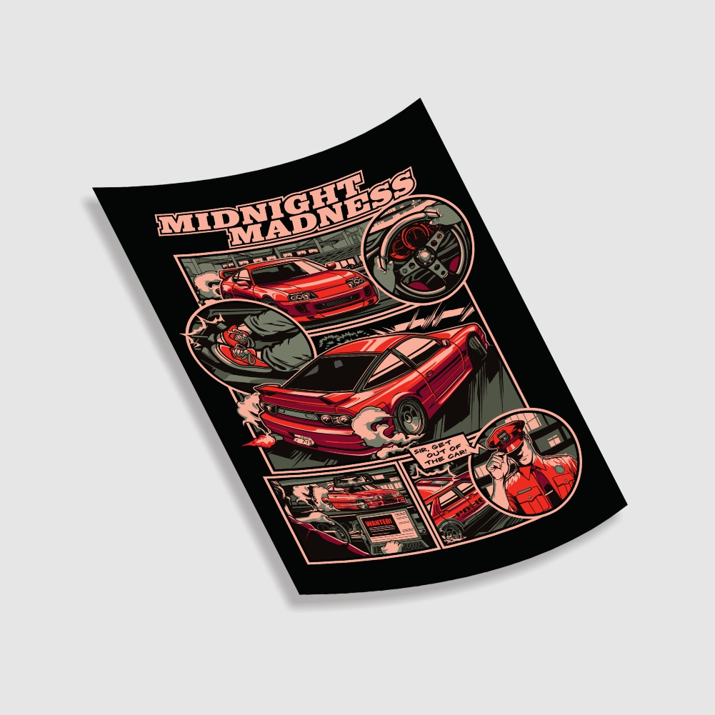 Revoke Midnight Madness S13 Supra E36 Poster 2 Revoke Midnight Madness S13 Supra E36 Poster - Image 2