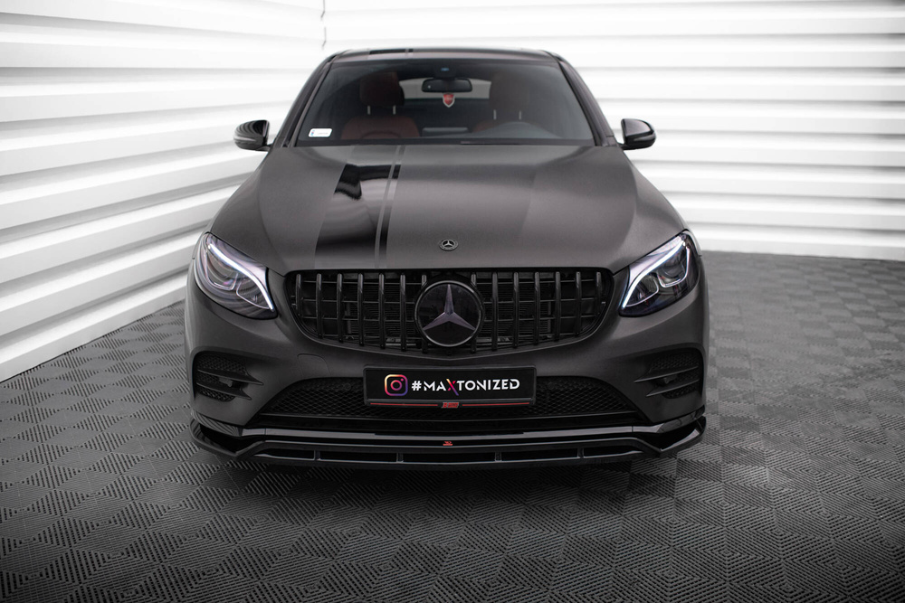 Maxton Design Mercedes GLC Coupe Front Splitter - Gloss (AMG-Line C253 2016-2019) 2 Maxton Design Mercedes GLC Coupe Front Splitter - Gloss (AMG-Line C253 2016-2019) - Image 2