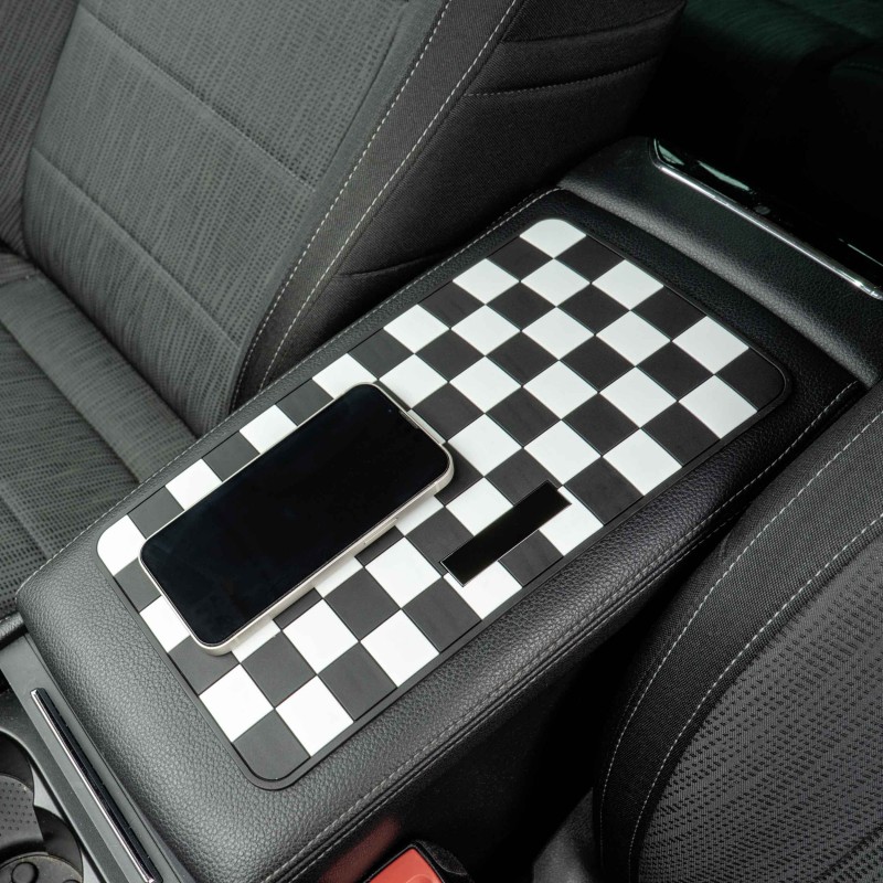 Dashboard Non-Slip Mats - Chequered Design (Blue/Black/Yellow/White) 6 Dashboard Non-Slip Mats - Chequered Design (Blue/Black/Yellow/White) - Image 6