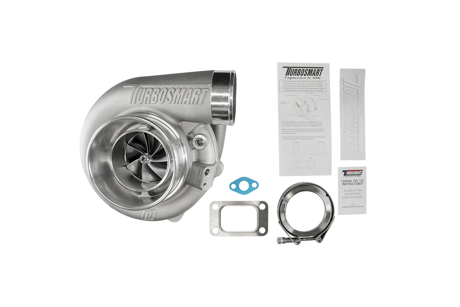 turbosmart TS-2 Turbocharger (Water Cooled) 7170 T3 Divided 1.10AR Externally Wastegated 6 turbosmart TS-2 Turbocharger (Water Cooled) 7170 T3 Divided 1.10AR Externally Wastegated - Image 6