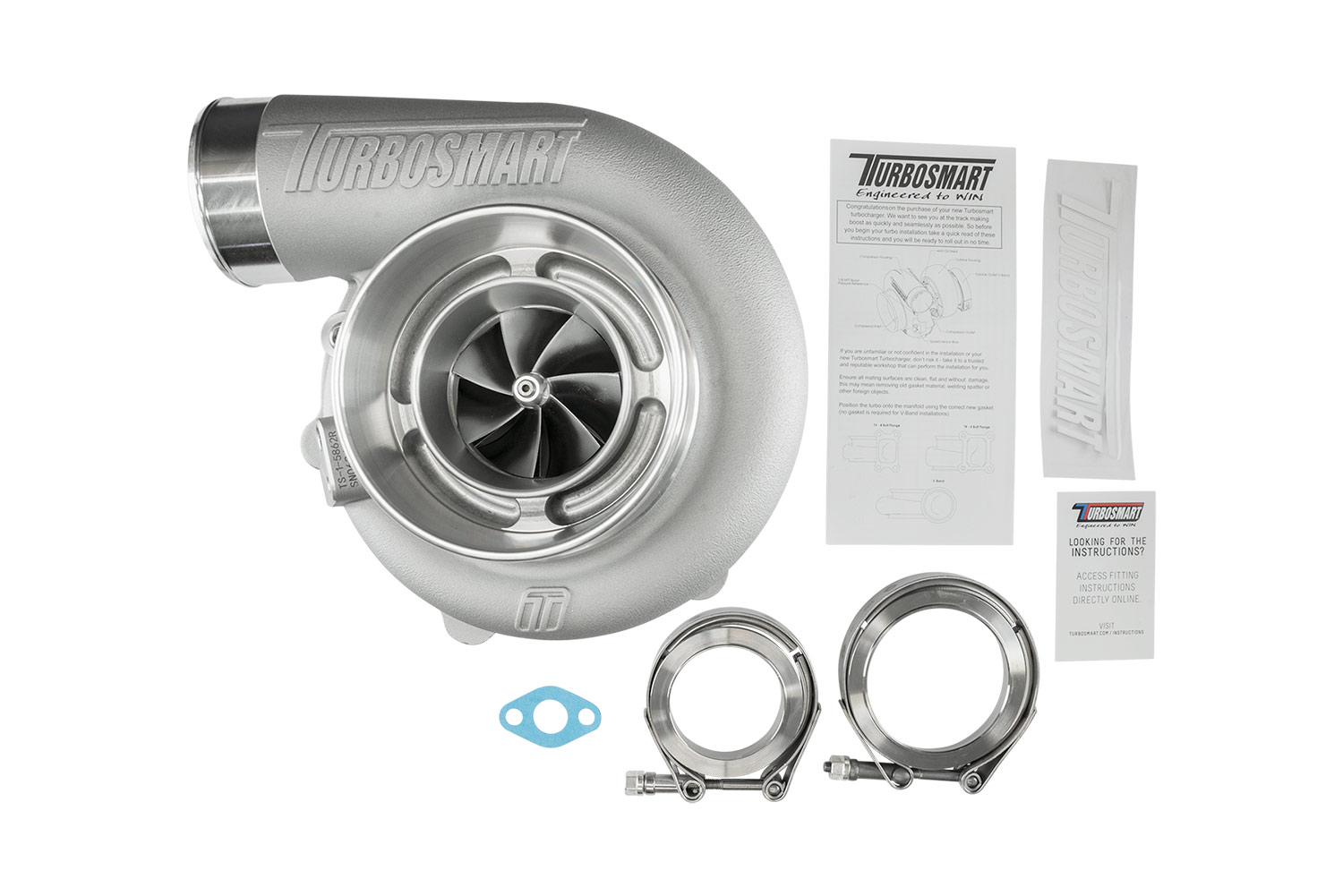 turbosmart TS-1 Turbocharger 5862 V-Band Reverse Rotation 0.82AR Externally Wastegated 6 turbosmart TS-1 Turbocharger 5862 V-Band Reverse Rotation 0.82AR Externally Wastegated - Image 6