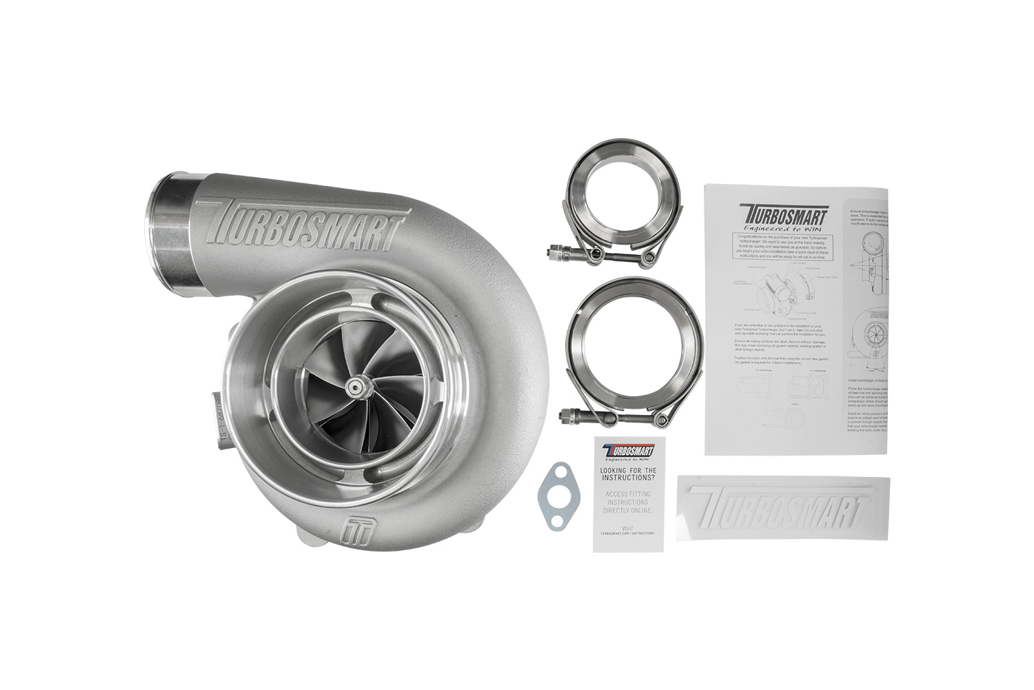 turbosmart TS-1 Turbocharger 6870 (Kompact) V-Band Reverse Rotation 0.96AR Externally Wastegated 6 turbosmart TS-1 Turbocharger 6870 (Kompact) V-Band Reverse Rotation 0.96AR Externally Wastegated - Image 6