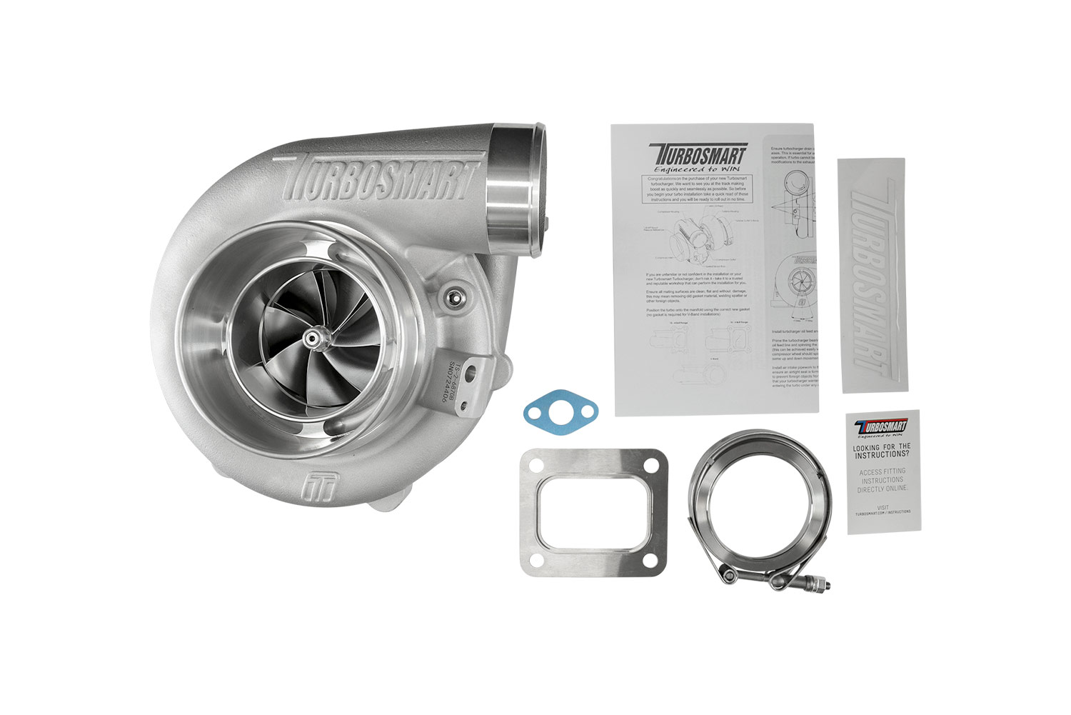 turbosmart TS-2 Turbocharger (Water Cooled) 6870 (Kompact) T4 0.96AR Externally Wastegated 6 turbosmart TS-2 Turbocharger (Water Cooled) 6870 (Kompact) T4 0.96AR Externally Wastegated - Image 6