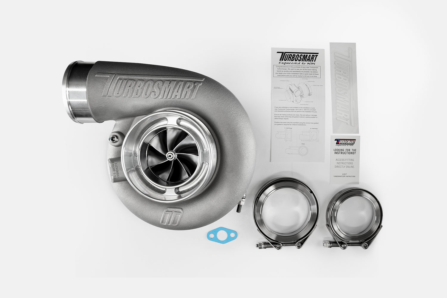 turbosmart TS-1 Turbocharger 6870 V-Band Reverse Rotation 0.96AR Externally Wastegated 6 turbosmart TS-1 Turbocharger 6870 V-Band Reverse Rotation 0.96AR Externally Wastegated - Image 6