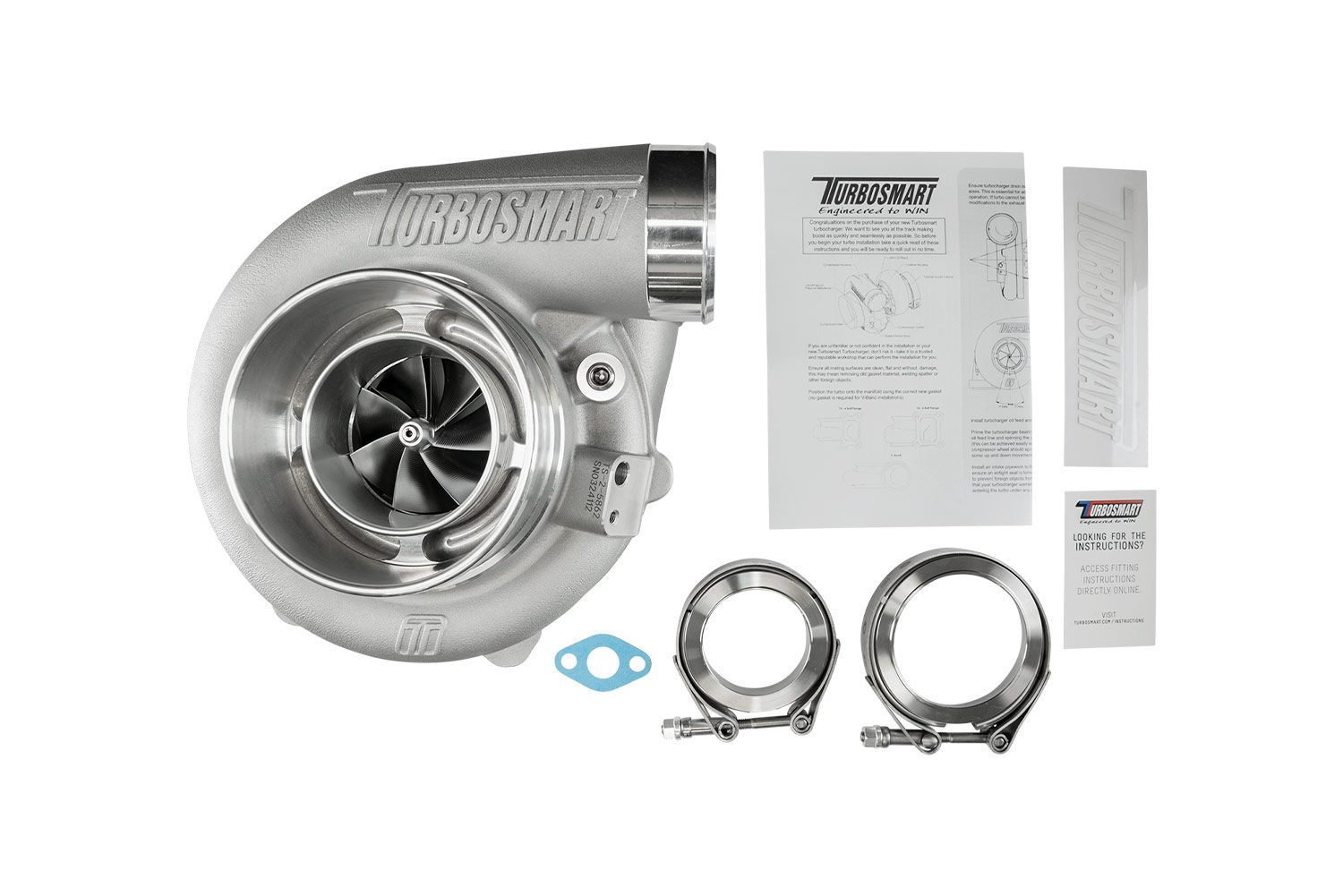 turbosmart TS-2 Turbocharger (Water Cooled) 5862 V-Band 0.82AR Externally Wastegated 6 turbosmart TS-2 Turbocharger (Water Cooled) 5862 V-Band 0.82AR Externally Wastegated - Image 6