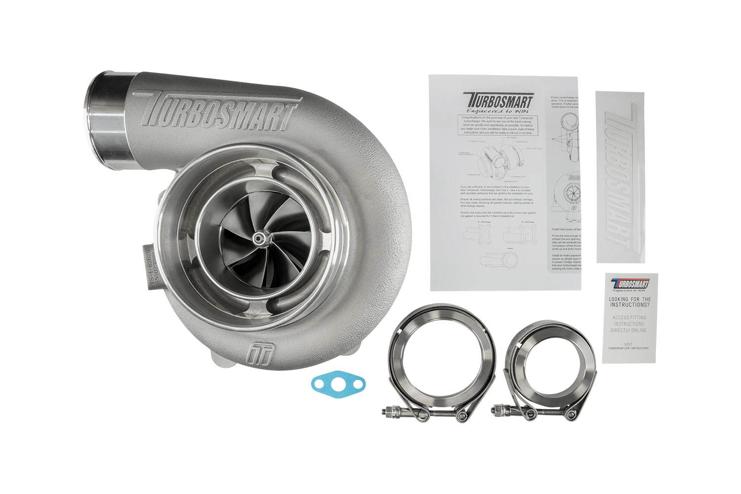 turbosmart TS-1 Turbocharger 6262 V-Band 0.82AR Externally Wastegated (Reversed Rotation) 6 turbosmart TS-1 Turbocharger 6262 V-Band 0.82AR Externally Wastegated (Reversed Rotation) - Image 6