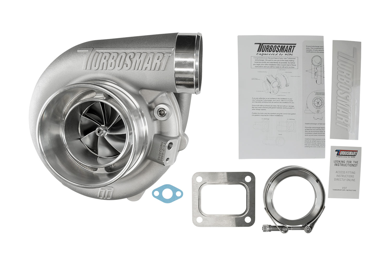 turbosmart TS-2 Turbocharger (Water Cooled) 6466 T4 0.96AR Externally Wastegated 6 turbosmart TS-2 Turbocharger (Water Cooled) 6466 T4 0.96AR Externally Wastegated - Image 6
